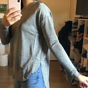 Metallic long sleeve top